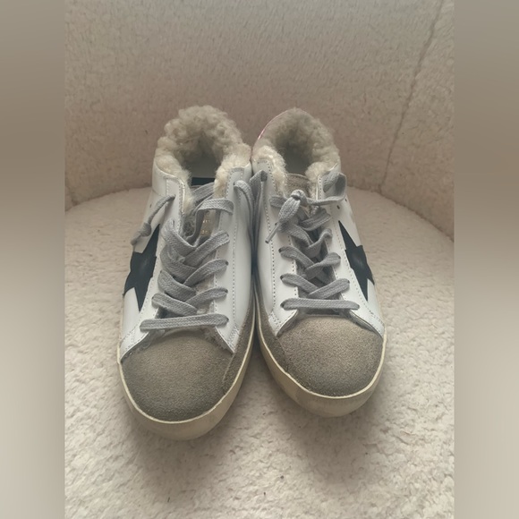 Golden Goose Superstar Shearling Sneaker White, Pink, Black NIB - Picture 3 of 13